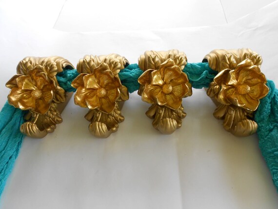 Magnolia Curtain Rod Brackets Curtain Brackets Drapery Sconce Etsy