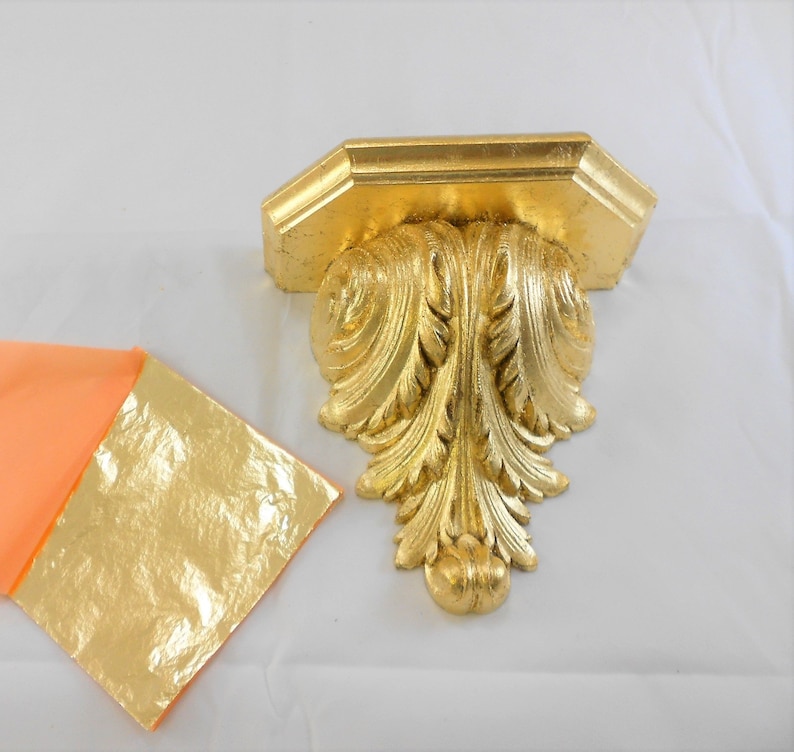 Antique Finish Shelf Acanthus leaf Wall Corbel Sconce Bracket Home Decor Pair