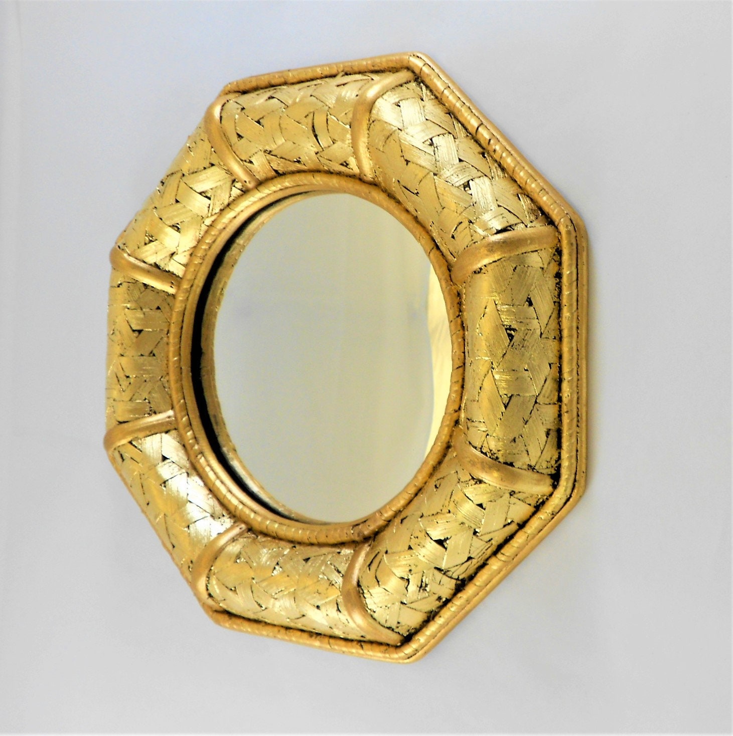 Small Octagonal Mirror for Wall Decor Gold Wall MirrorSmall Etsy