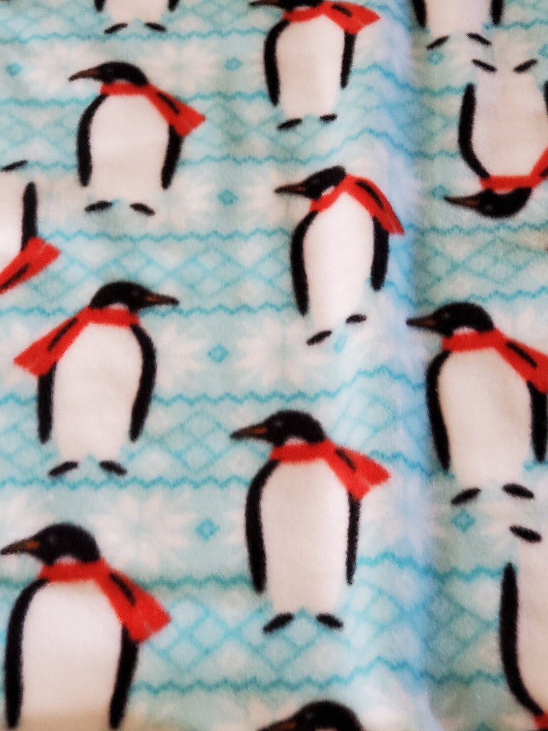 Small Fleece Blanket in Penguin Print, Penguin Blanket, Penguins in ...