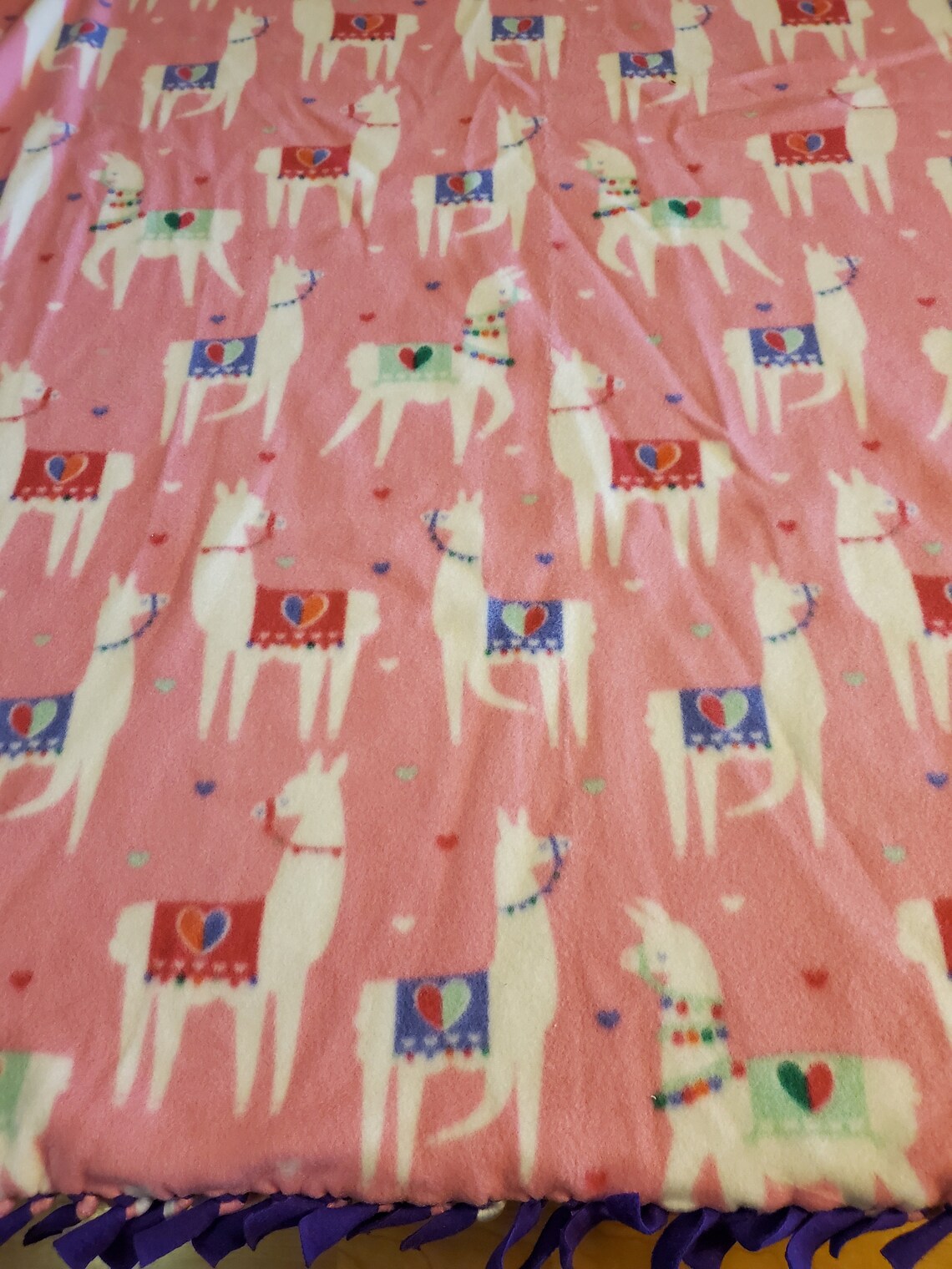 Llama blanket mediumsize fleece blanket child's Etsy
