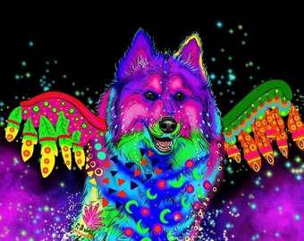 Custom Alebrije Dante Style Pet Portrait, Colorful Spirit Guide Art (Digital)