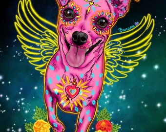 Custom Alebrije Pet Portrait with Wings: Mexican Folk Art (Digital)
