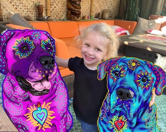 Custom Me and My Alebrije Pet Portrait: Mexican Folk Art (Digital)