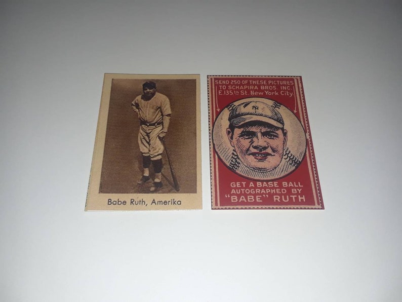 Babe Ruth 1921 Scapira Brothers /& 1932 Abdulla Tobacco Reprint Cards