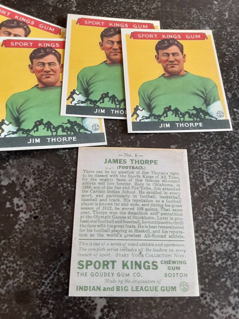 Jim Thorpe 1933 Sports Kings #6 Reprint