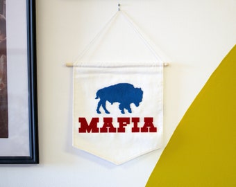 Bills Mafia Buffalo Bills Wall Hanging Fieltro hecho a mano Rochester Buffalo Nueva York