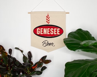 Genesee Beer Banner Hecho a mano Fieltro Colgante Banner Upstate NY