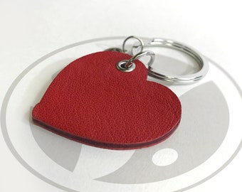 Heart Leather Key Fob, Heart Key Ring