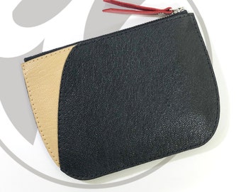 Leather Zip Wallet, Zipper Pouch