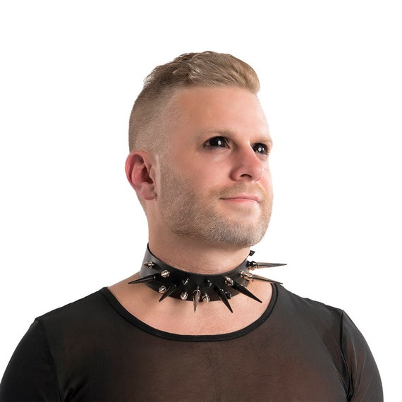 DSF Minefield Spiked Collar Leather 