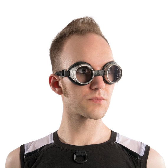 Dsf Standard Uber Goggles Metal Purple Industrial Cyber Goth Etsy