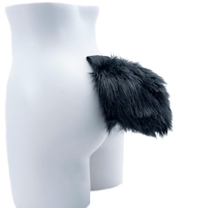 Bunny Tail - riembevestiging - pluizige harige gedeeltelijke fursuit van imitatiebont konijn accessoire