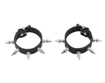Pawstar Just Spiked Wrist Cuff - top grain latigo leather