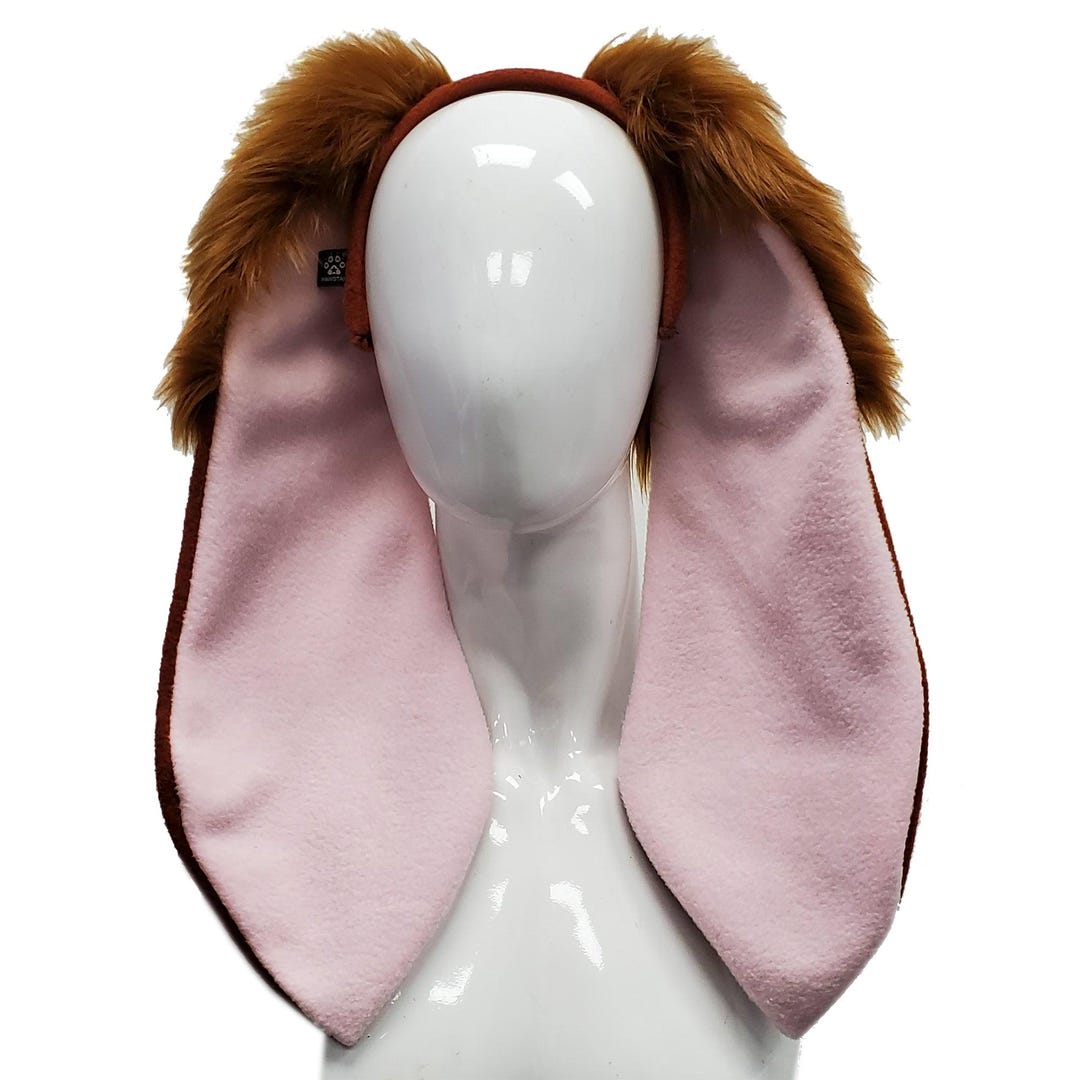 Pawstar Classic Floppy Bunny Headband - Faux Fur Partial Fursuit ...