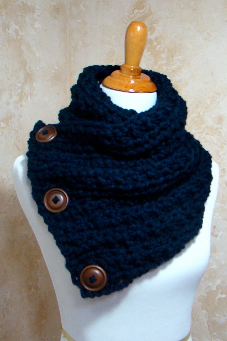 Crochet Scarf 3 Button scarf Wrap cowl Dallas Dreams Scarf Etsy