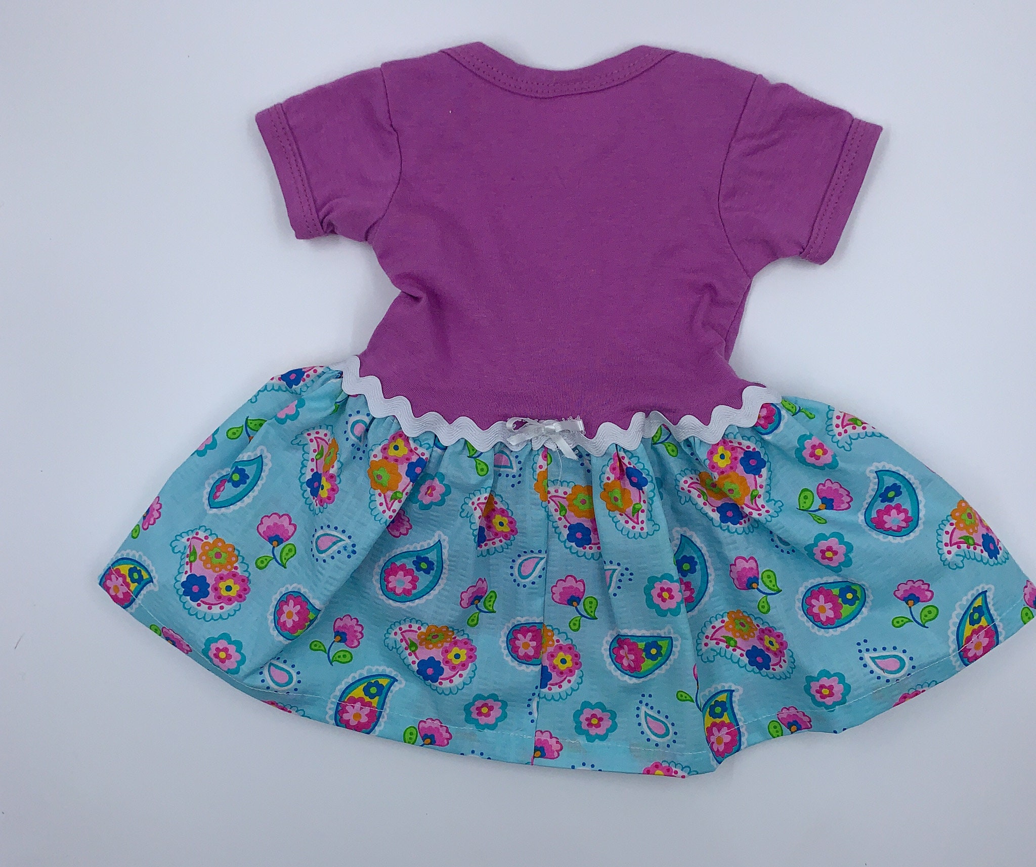 Girl romper with fabric skirt Paisley Print Romper size 36 Etsy