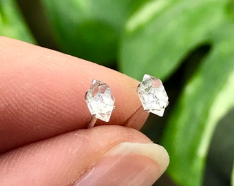 Herkimer Diamant Ohrstecker / Herkimer Diamant Ohrstecker / Rohe Kristallspitze / Diamant Ohrringe / Diamant Ohrringe / Diamant Ohrringe / Diamant Ohrstecker