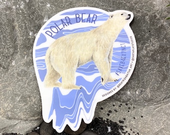 Polar Bear Sticker / Animal Conservation Sticker / Save the Polar Bears / Donates to Animal Conservation / Polar Bear Art / Polar Bears