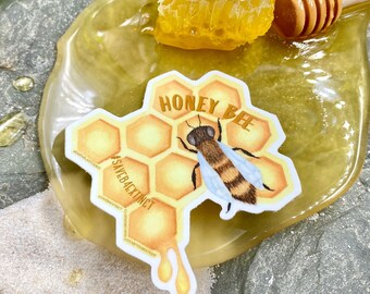 Honey Bee Animal Conservation Sticker / Save the Honey Bee  / Honeybee / Honeybee Sticker / Donates to Animal Conservation