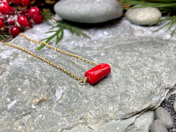 Bamboo 2024 coral necklace