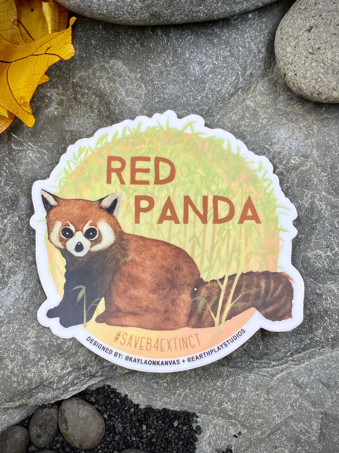 Red Panda Sticker / Animal Conservation Sticker / Save the Red Panda ...