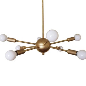 Atomic 8 Arm Starburst Sputnik Ceiling Light UL Listed image 1