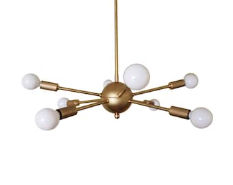 Atomic 8 Arm Starburst Sputnik Ceiling Light UL Listed