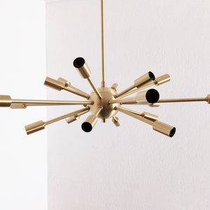 Sputnik Ceiling Light - 18 Arm - Starburst - Modern - Mid Century - Dining Room - Living Room - Entryway -  Kitchen Lighting - UL Listed