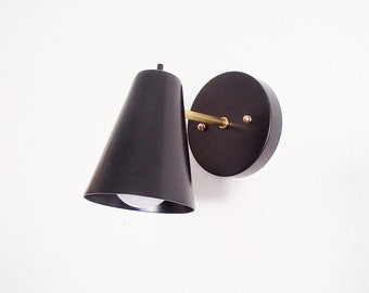 Modern Wall Sconce - Cone Shade Light - Contemporary Lighting - Bedside - Spotlight - Reading Lamp - Living Room - Kitchen - UL Listed
