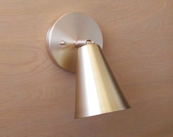 Atomic Single Cone Wall Sconce Mid Century Modern UL LISTED