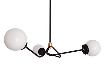 Triple Arm Modern Globe Chandelier UL LISTED