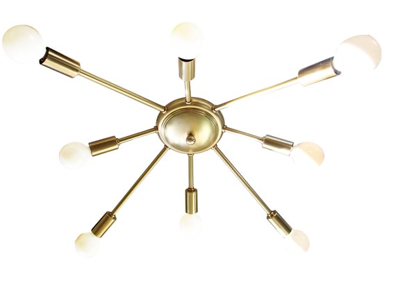 Atomic 8 Arm Flush Mount Sputnik Ceiling Light Starburst - Etsy Australia