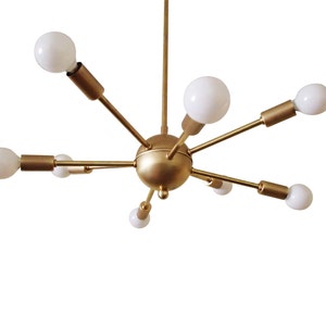 Atomic 8 Arm Starburst Sputnik Ceiling Light UL Listed image 3