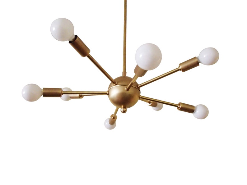 Atomic 8 Arm Starburst Sputnik Ceiling Light UL Listed image 3