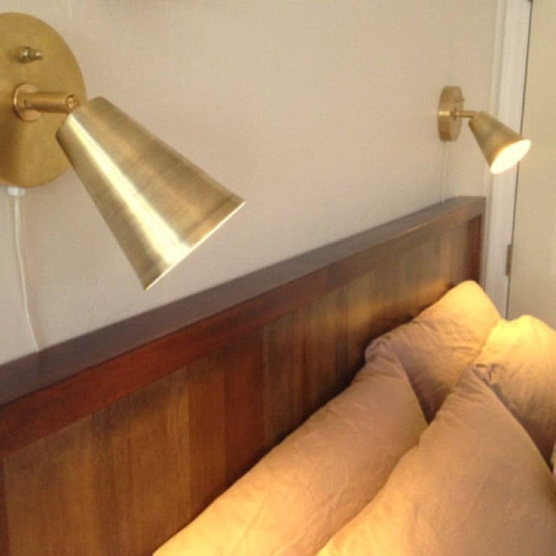 Plugin Atomic Single Cone Wall Sconce Mid Century Modern Etsy