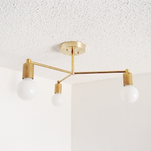 Modern Brass Light - Flush Mount - Minimalist - Cluster - Bedroom - Kitchen - Dining Room - Living Room - Bathroom - Bedroom - UL Listed