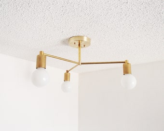 Modern Brass Light - Flush Mount - Minimalist - Cluster - Bedroom - Kitchen - Dining Room - Living Room - Bathroom - Bedroom - UL Listed