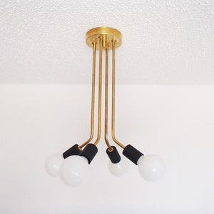 Modern Flush Mount - 4 Arm Ceiling Light - Atomic - Dining Room - Contemporary - Bedroom Light - Kitchen Lighting - Hallway - UL Listed