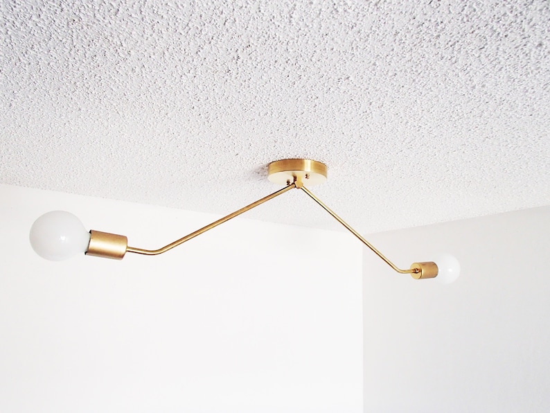Slim 2 Arm Modern Flush Mount Ceiling Light Ul Listed