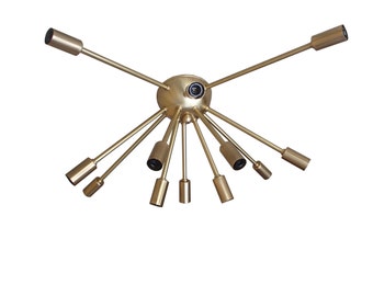 Sputnik Ceiling Light - 12 Arm Atomic - Mid Century - Living Room Lighting - Dining Room