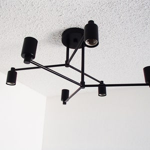 Modern Flush Mount - 6 Arm Crossover - Ceiling Light - Living Room - Dining - Bedroom - Kitchen - UL Listed
