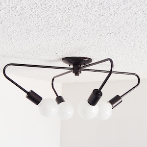 Modern Flush Mount - Ceiling Light - Bulb Cluster - Living Room Lighting - Dining Room - Bathroom - Bedroom - UL Listed