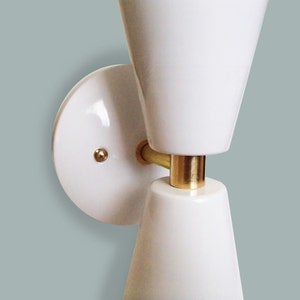 Modern Two-Tone Double Cone Atomic Bowtie Sconce Atomic UL Listed image 2