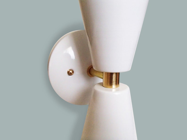 Modern Two-Tone Double Cone Atomic Bowtie Sconce Atomic UL Listed image 2