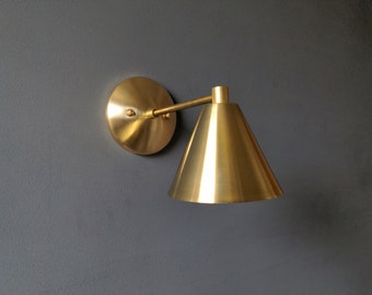 Brass Teacup Wall Sconce - Modern - Hallway Lighting - Bathroom - Minimalist - Mid Century - Bedside