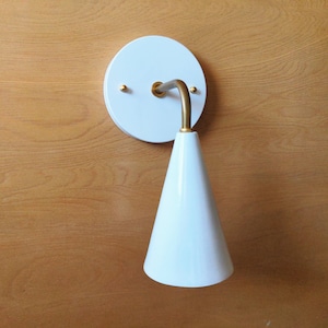 Single Cone Wall Sconce Mid Century Modern Contemporary Bedside Reading Light UL LISTED