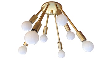 Atomic Narrow 8 Arm - Flush Mount - Sputnik - Ceiling Light - Mid Century - Starburst - Bedroom - Dining Room - Hallway - Entryway