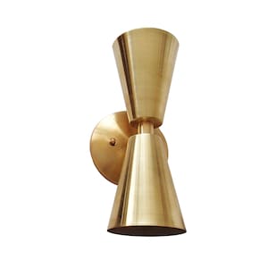 Modern Two-Tone Double Cone Atomic Bowtie Sconce Atomic UL Listed image 5