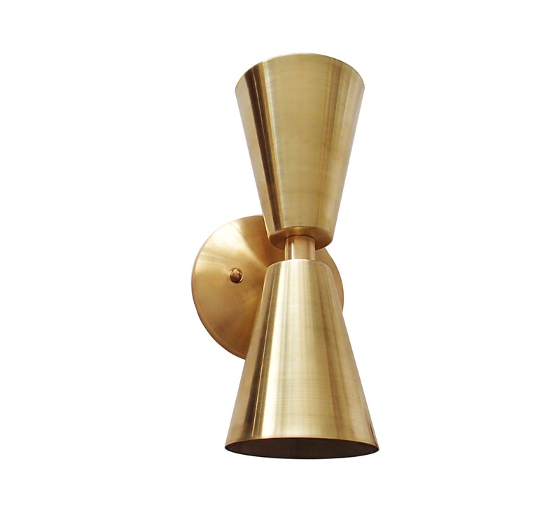 Modern Two-Tone Double Cone Atomic Bowtie Sconce Atomic UL Listed image 5